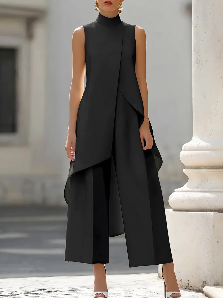 Women'S Formal Wear Wedding - Kombinezon damski bez rękawów z wysokim