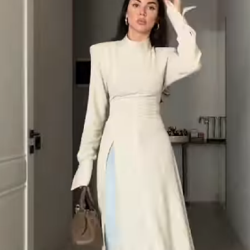 Women Formal Wear Outfits - Elegancka damska sukienka maxi z wysokim