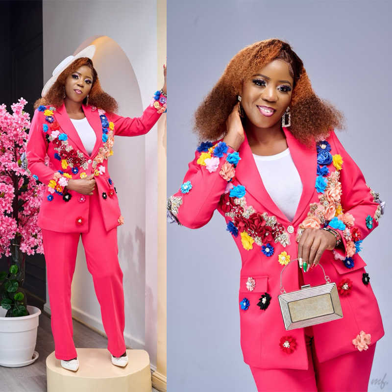 Women'S Formal Jackets To Wear With Dresses - Kolorowe Kwiaty Damskie Smokingi Na Zamówienie