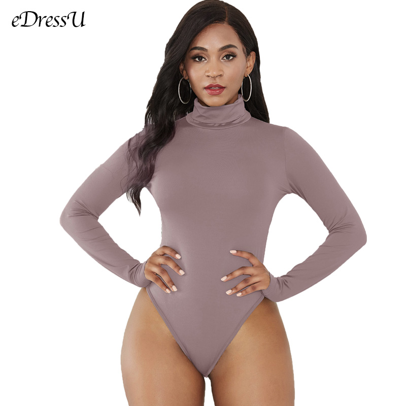 Turtleneck Bodysuit Office - Body damskie z golfem jesień wiosna