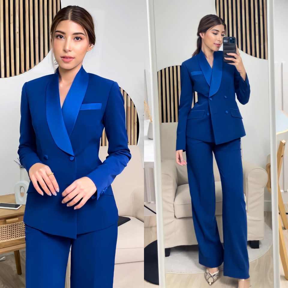 Women'S Formal Jackets To Wear With Dresses - Królewsko Niebieskie Damskie Komplety Żakietów, Personalizowane