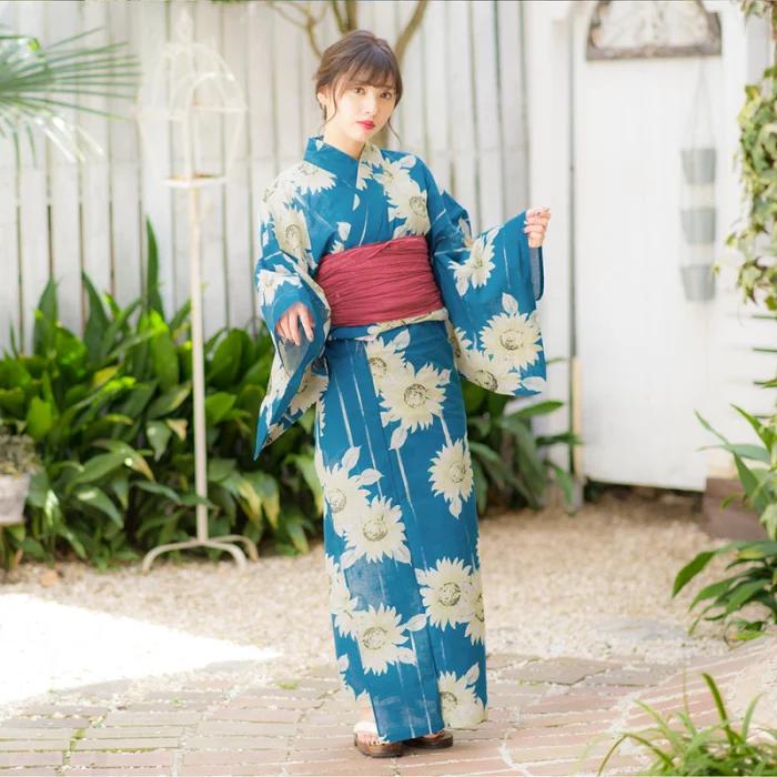 Women'S Formal Traditional Wear - Japońskie kimono yukata damskie bawełniane w
