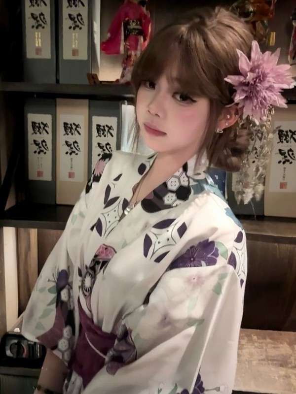Women'S Formal Traditional Wear - Tradycyjny fioletowy szlafrok kimono dla kobiet,