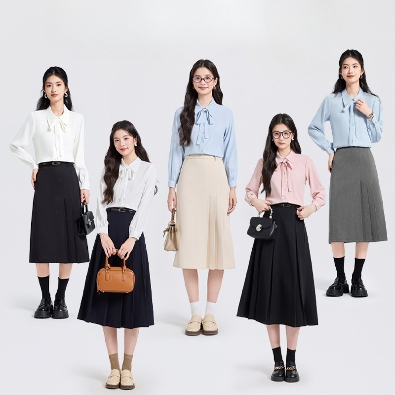High End Women'S Formal Wear - Różowa szyfonowa koszula damska, nowy profesjonalny