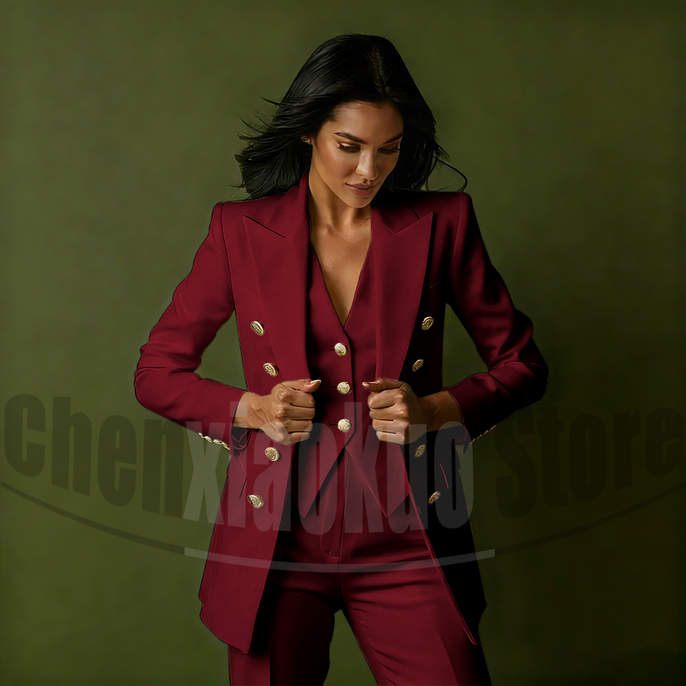 Damski trzyczęściowy garnitur  – Women Formal Wear Blazers recenzja i cena