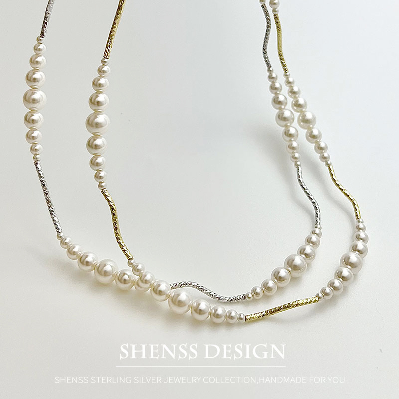 Krótka bransoletka z imitacji  – Pearl Necklace Set recenzja i cena