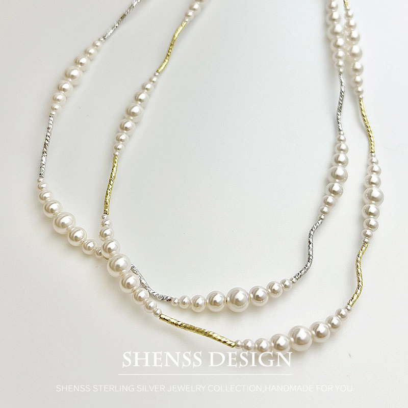 Krótka bransoletka z imitacji  – Pearl Necklace Set recenzja i cena