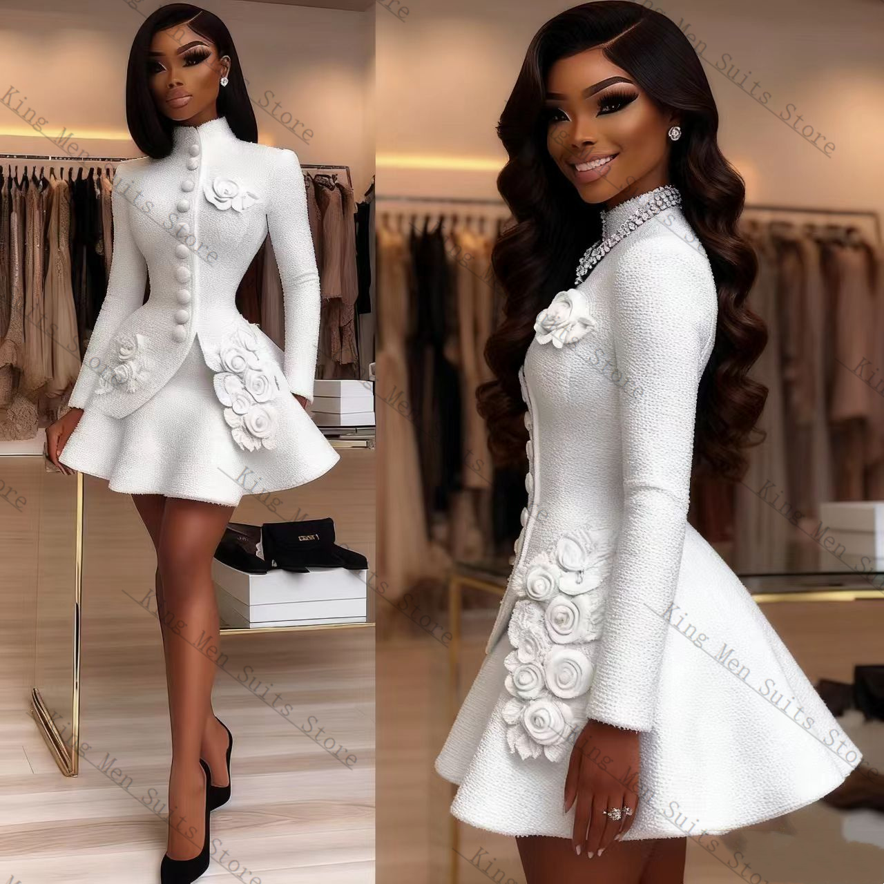 Luksusowy biały damski garnitu – Women'S Formal Jackets To Wear With Dresses recenzja i cena