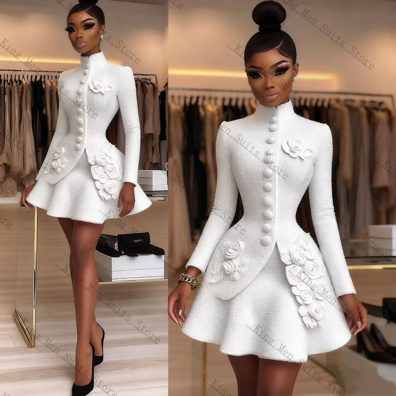 Luksusowy biały damski garnitu – Women'S Formal Jackets To Wear With Dresses recenzja i cena