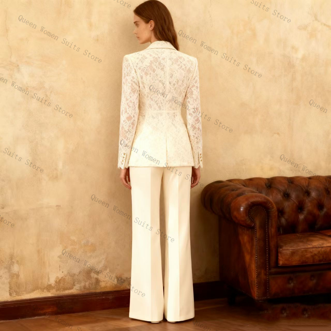Biały koronkowy damski garnitu – Women'S Formal Jackets To Wear With Dresses recenzja i cena