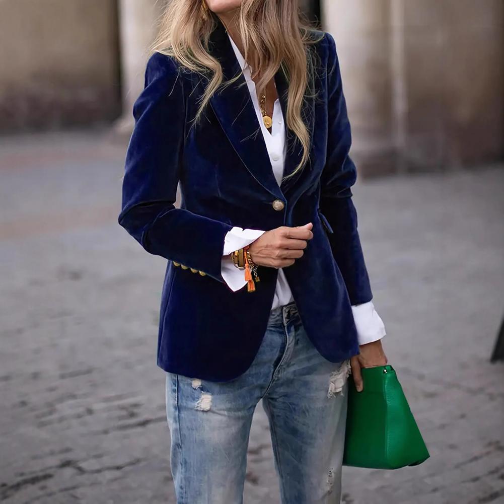 Aksamitne, duże rozmiary, dams – Women Formal Wear Blazers recenzja i cena