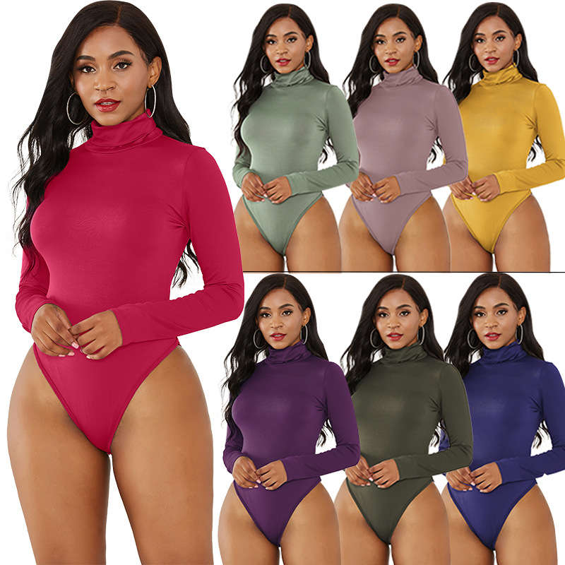 Body damskie z golfem jesień w – Turtleneck Bodysuit Office recenzja i cena