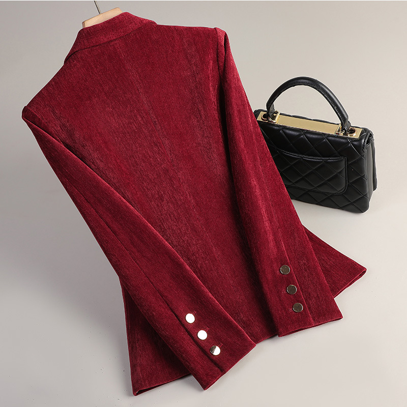 Żółta Złota Aksamitna Marynark – Women Formal Wear Blazers recenzja i cena