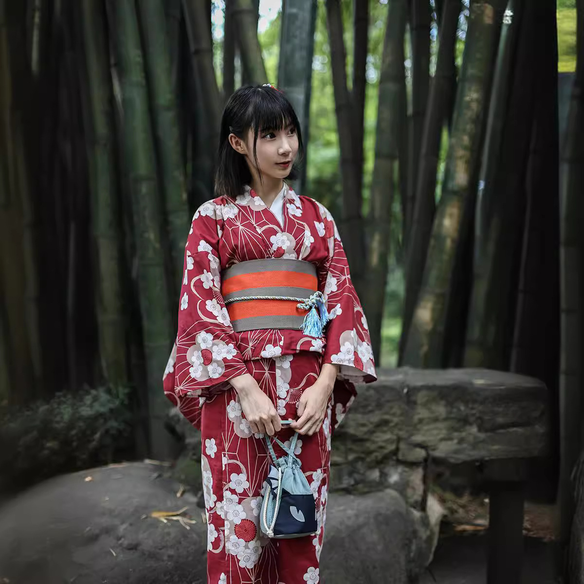 Czerwona japońska yukata kimon – Women'S Formal Traditional Wear recenzja i cena