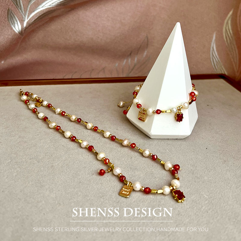 Naturalna 5-6mm perła słodkowo – Pearl Necklace Set recenzja i cena