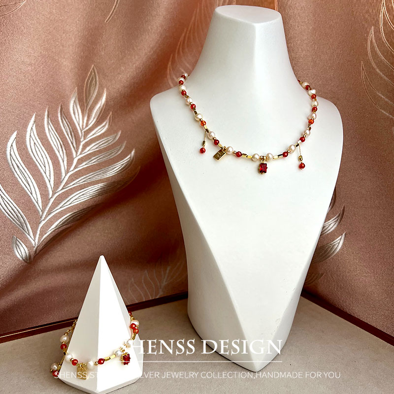 Naturalna 5-6mm perła słodkowo – Pearl Necklace Set recenzja i cena