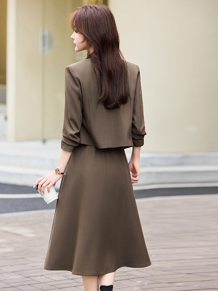 Szara krótka marynarka damska, – Women Formal Wear Blazers recenzja i cena