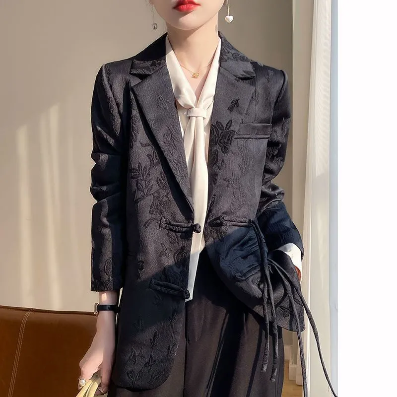 Damska biała teksturowana mary – Women Formal Wear Blazers recenzja i cena