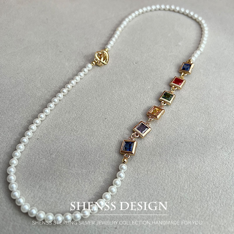 Imitacja perły Kwadratowy nasz – Pearl Necklace Set recenzja i cena