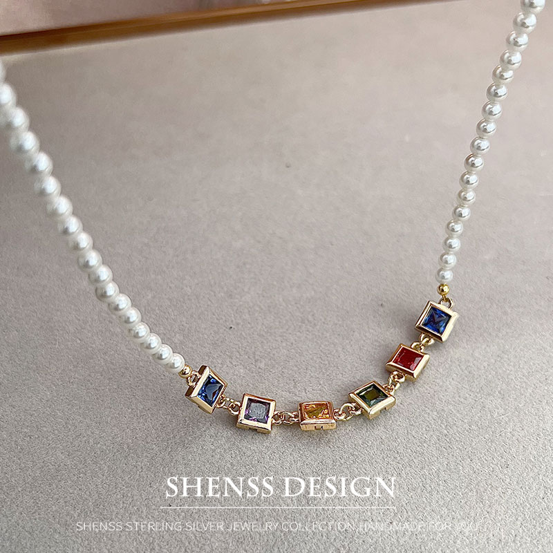 Imitacja perły Kwadratowy nasz – Pearl Necklace Set recenzja i cena