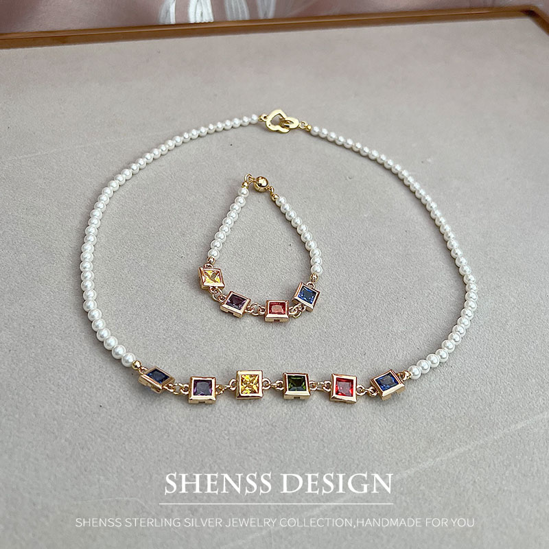 Imitacja perły Kwadratowy nasz – Pearl Necklace Set recenzja i cena