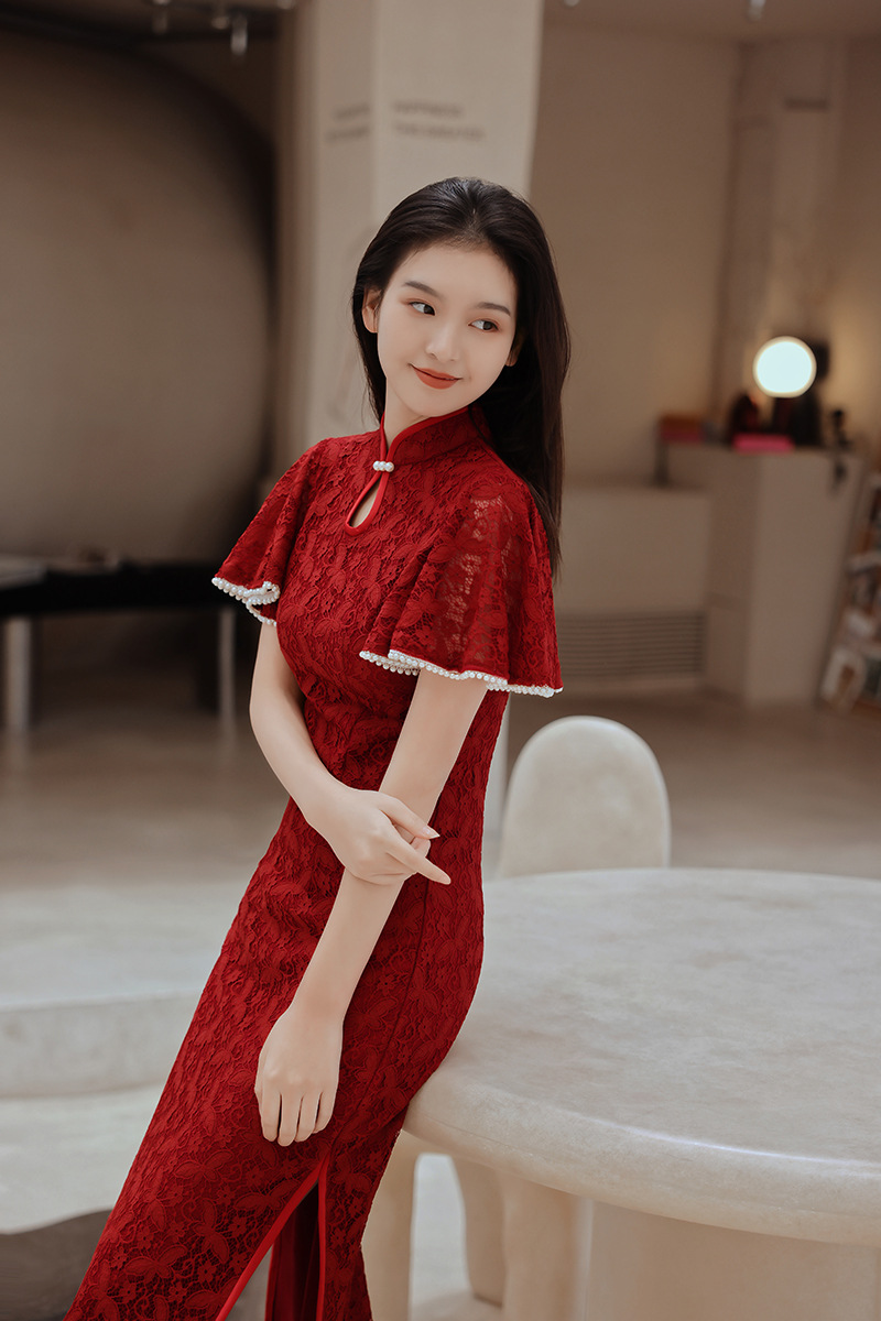 Czerwone chińskich kobiet Cheo – Women'S Formal Wear Wedding recenzja i cena