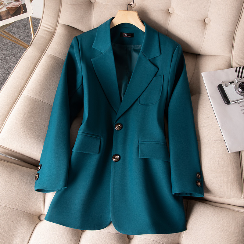 Niebieski czarny zielony damsk – Women Formal Wear Blazers recenzja i cena
